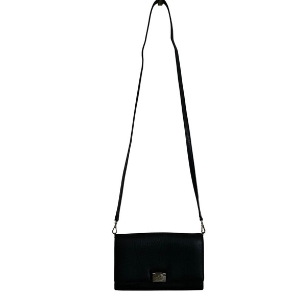 Kate Spade New York Handbags - Kate Spade Black Pebbled Leather Crossbody Shoulder Bag Mini Gold Old Money